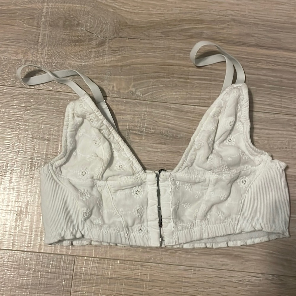 Urban Outfitters White Floral Bralette
